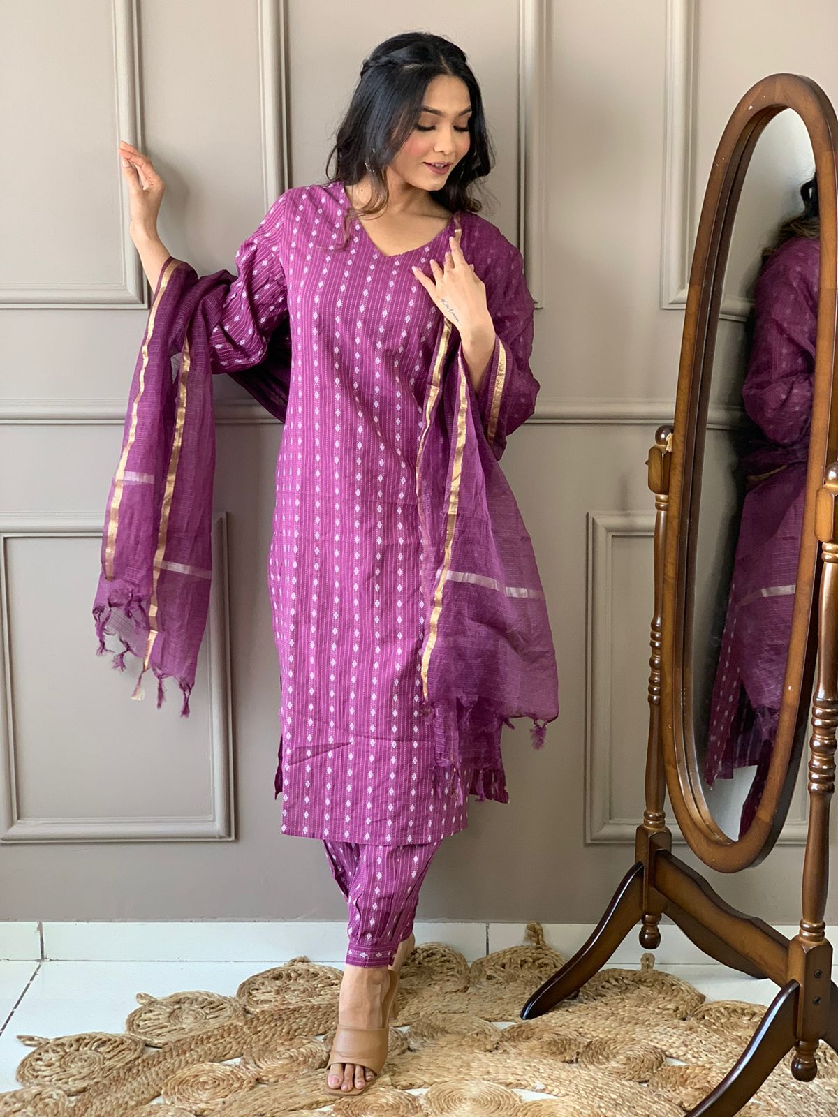 Readymade Wedding Salwar Kameez Indian Pakistani Bollywood Cotton Kurti 3 Piece