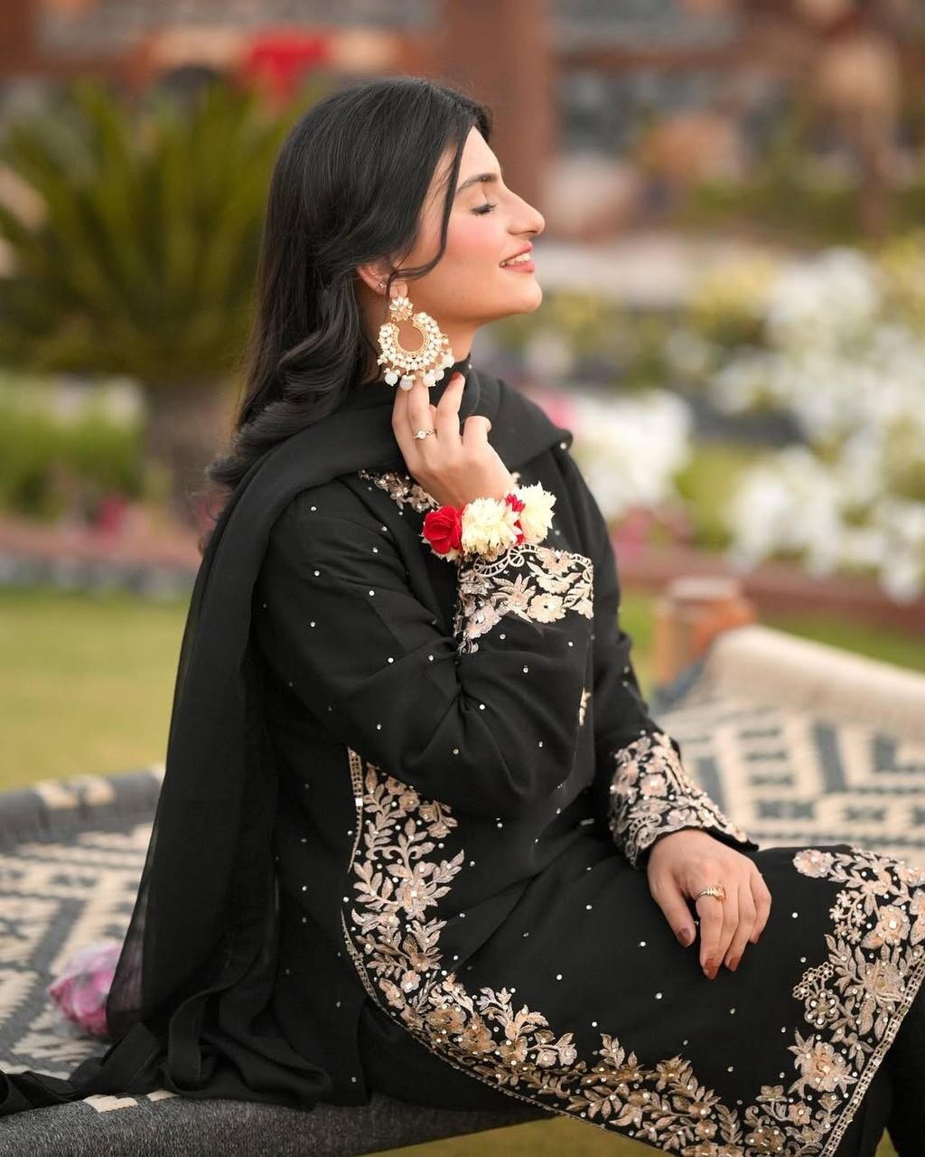 Pakistani Salwar Kameez Readymade Suit - Wedding & Party Kurti Set Georgette