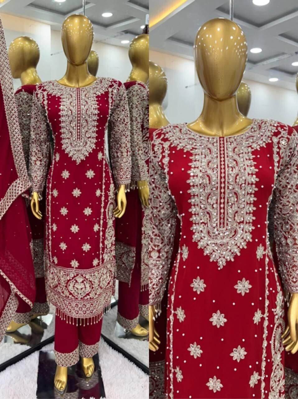 Georgette Bollywood Wedding Designer Party Wear Salwar Kameez - Pakistani Style