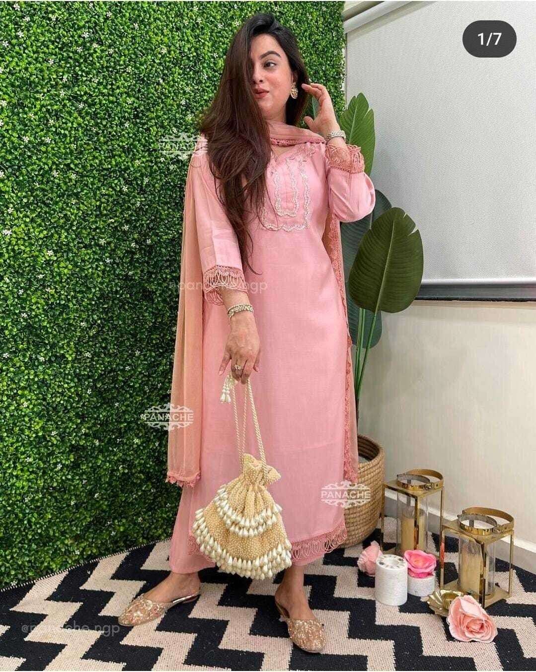 Women Dress Pakistani Salwar Kameez Readymade Suits Indian Wedding Party Cotton