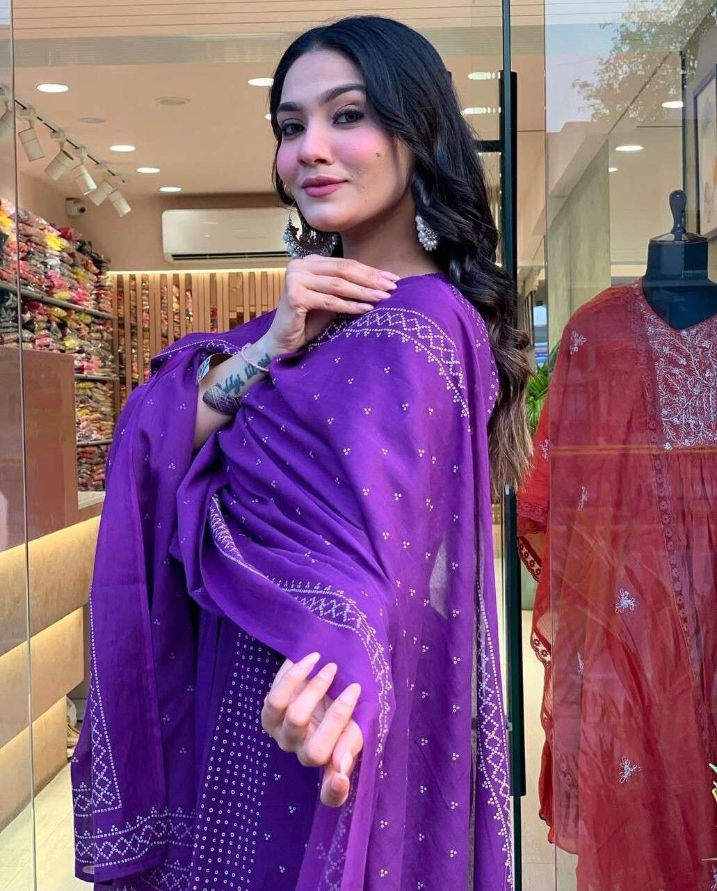 Women Anarkali Gown With Pant Sets Indian Designer Salwar Kameez Readymade Suit
