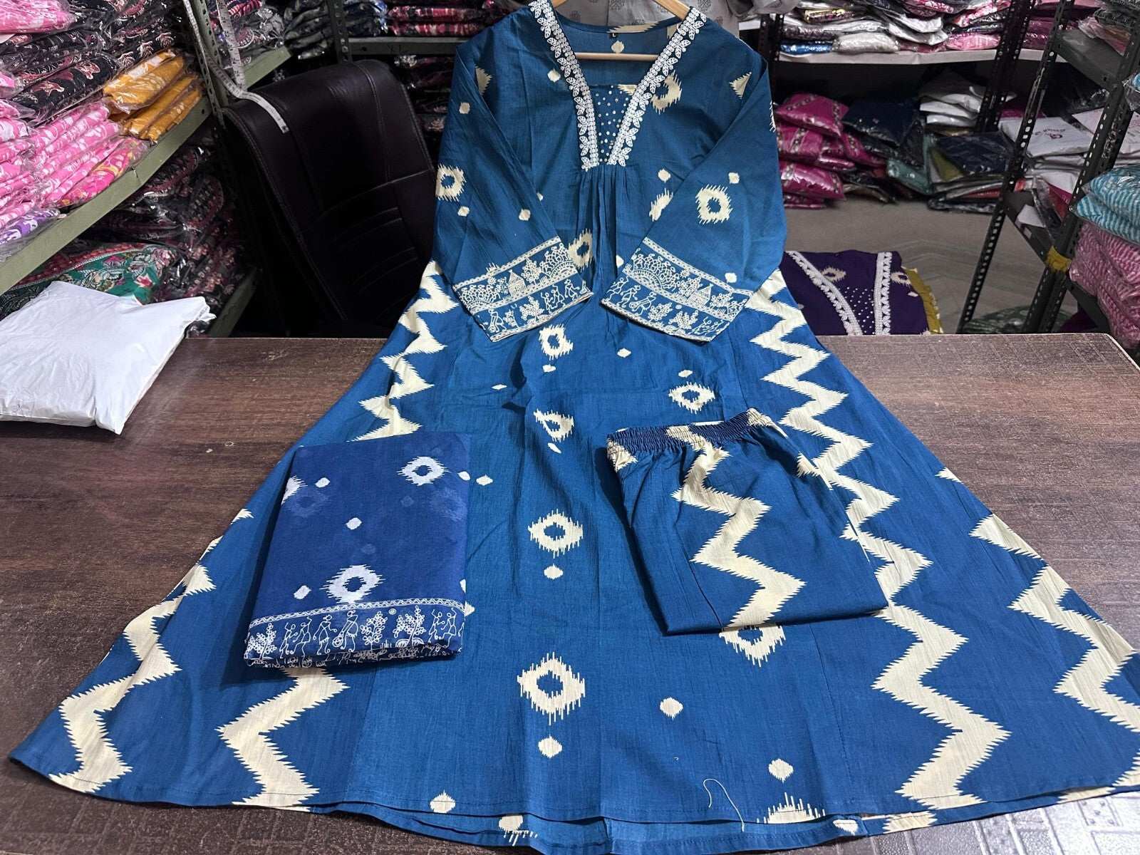 Cotton Printed Indian Pakistani Salwar Kameez – Printed A-line Dress Wear Suit
