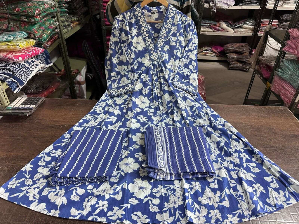 Cotton Printed Indian Pakistani Salwar Kameez – Designer A-line Dress Wear Suit