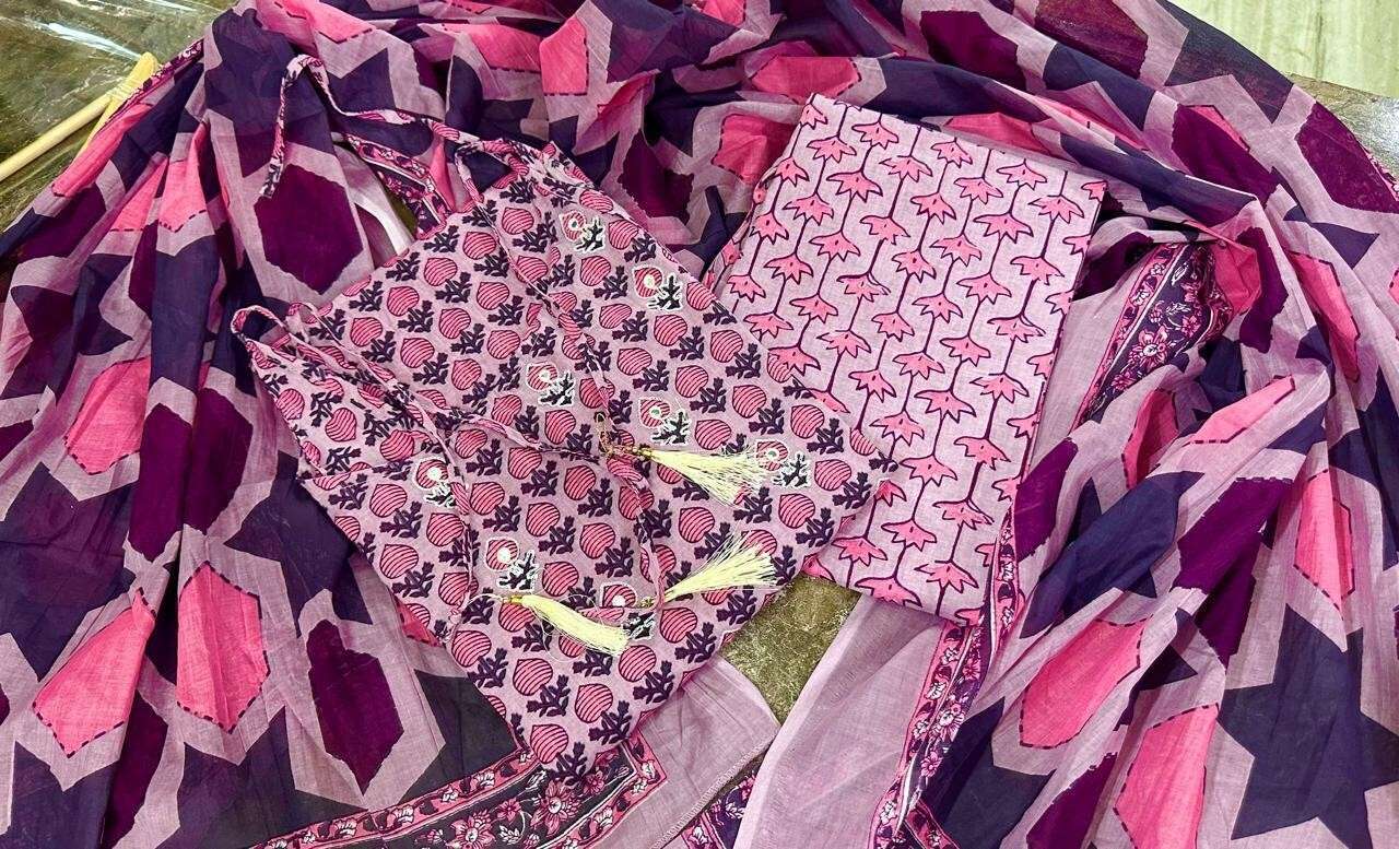Ajrakh Salwar kameej cotton Straight Kurta Pant & Suit Women Partywear  Suit
