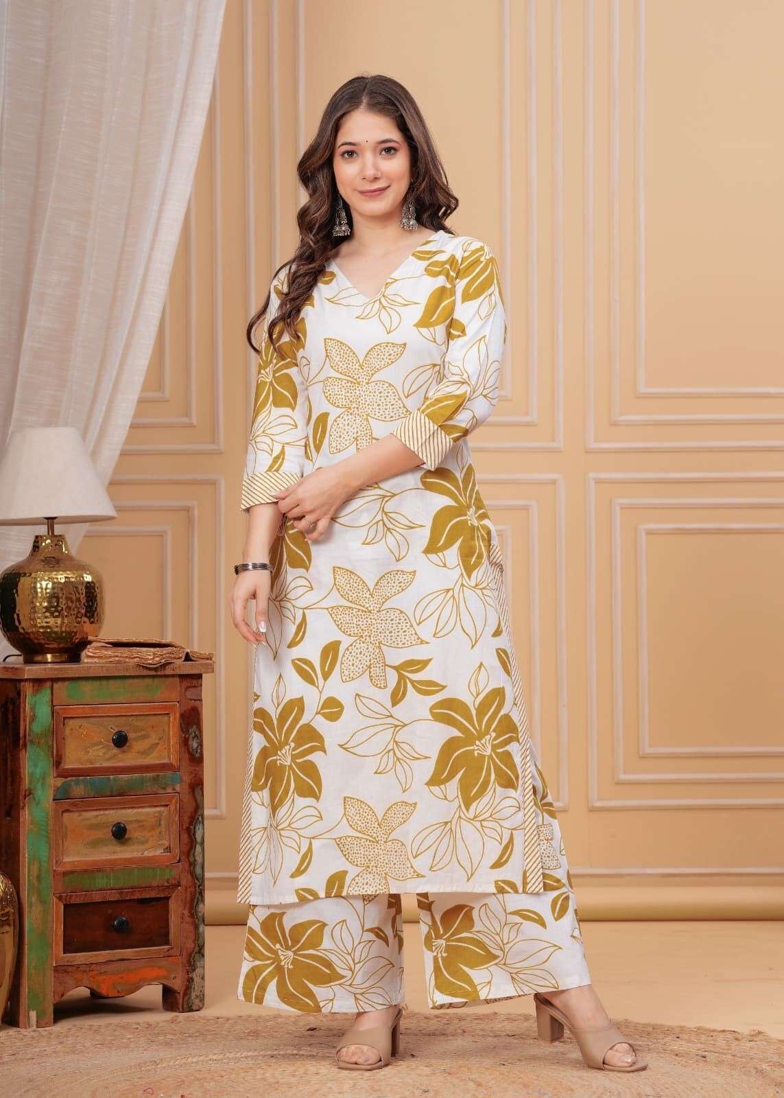 2-Piece Cotton Pakistani Printed Wedding & Party Wear Sharara Suit – Bollywood S