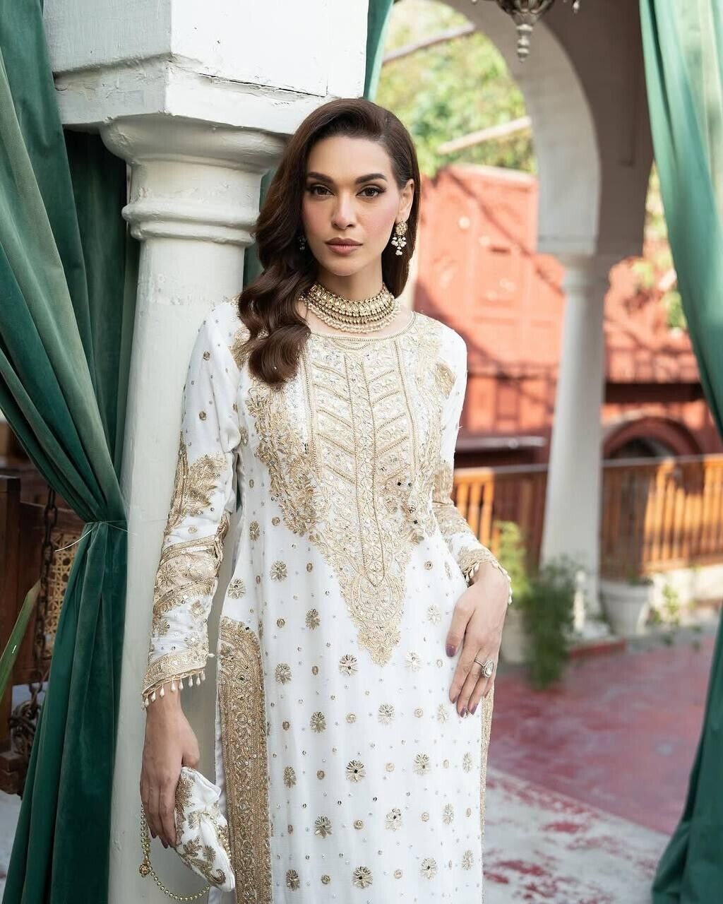 Salwar Kameez Pakistani Indian Wedding Partywear Dress with Dupatta Georgette