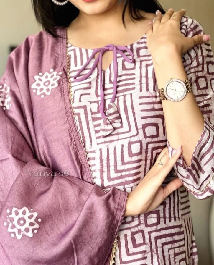 Cotton Salwar kameez  Printed Straight Kurta Pant & Suit Women Partywear