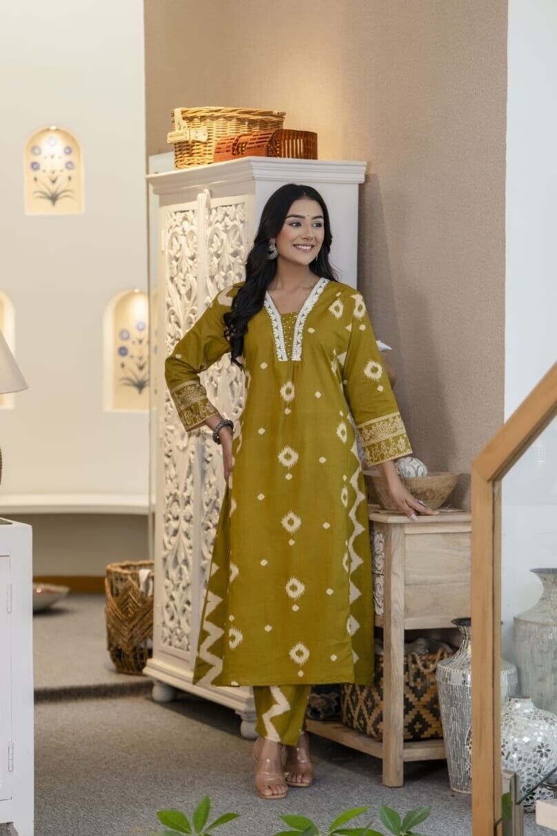 Cotton Printed Indian Pakistani Salwar Kameez – Printed A-line Dress Wear Suit