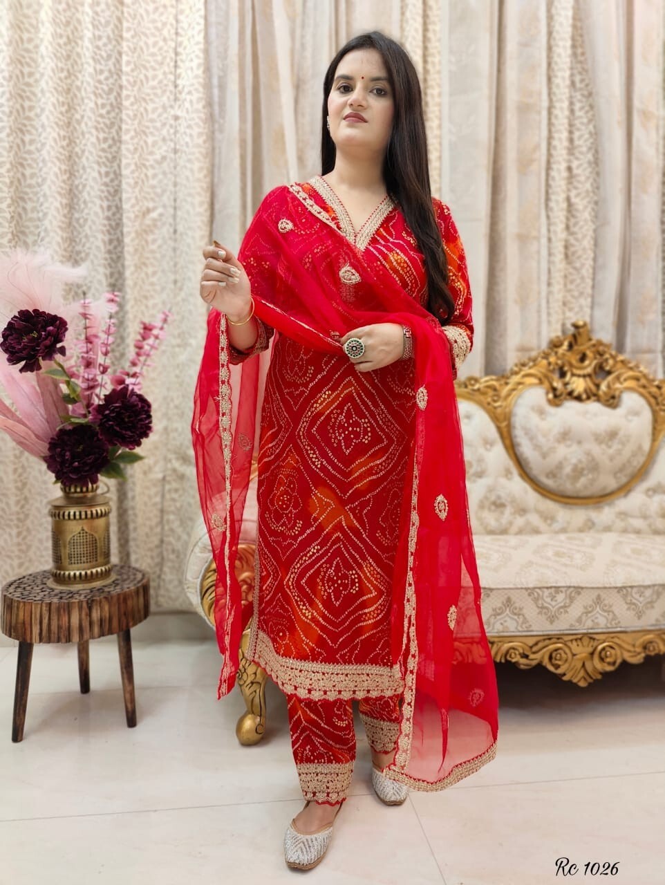 Indian Rayon Salwar Kameez – Bollywood Designer Kurti, Pant & Dupatta Set