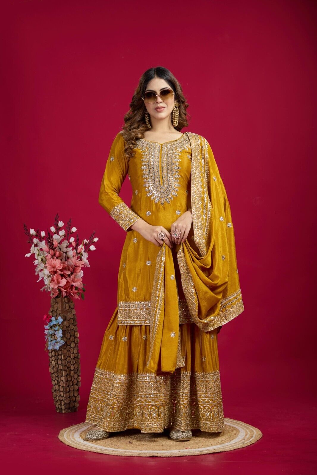 Bollywood Designer Indian ReadyMade Salwar Kameez Party Wear Suit with Sharara
