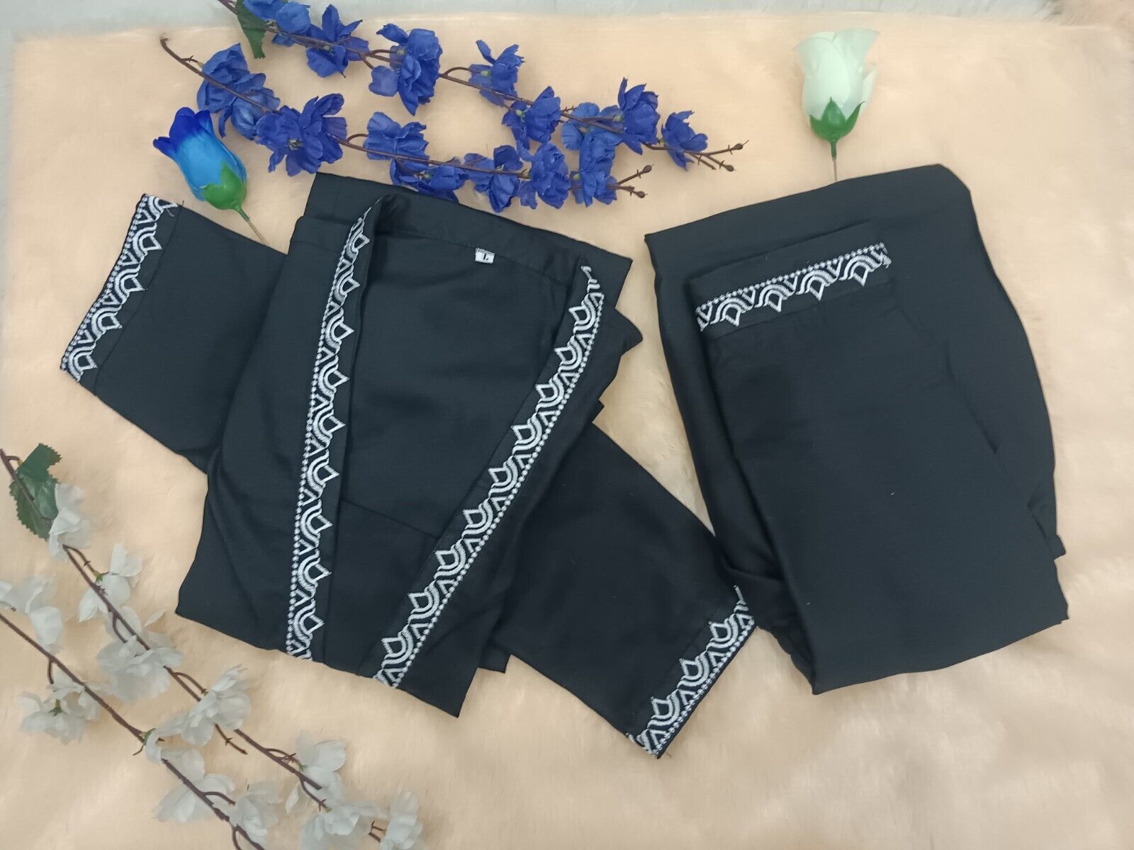 Designer Floral casual Khadi Cotton Salwar Suit Indian Women Kurti Pant 2 pcs