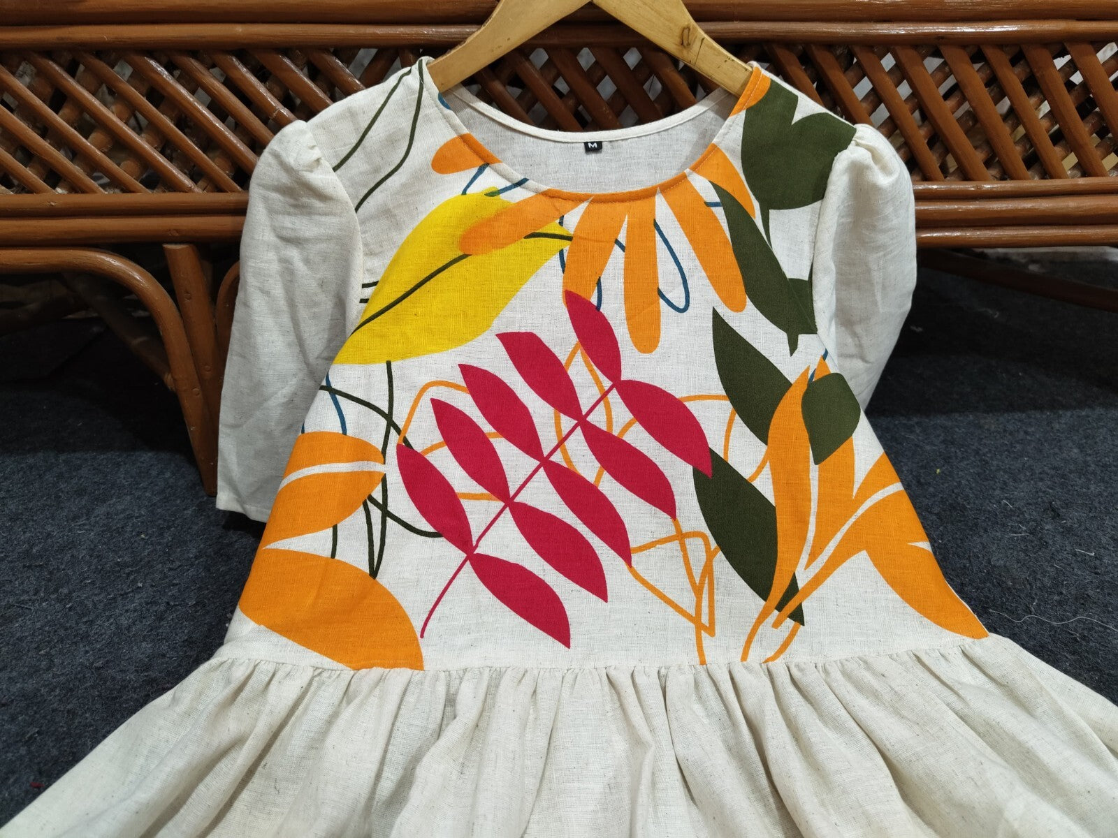 Cotton Anarkali Suit for Women – Frock Style Kurta, Pakistani 1-Piece Set