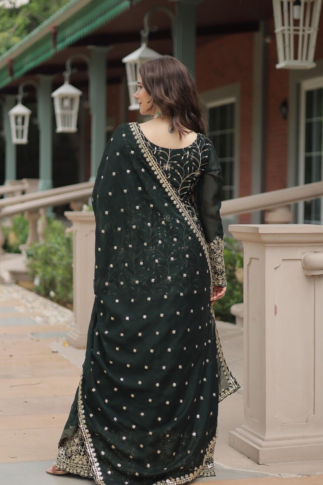 Salwar Kameez Pakistani Indian Wedding Party Dress Suit Sharara Plazzo Georgette