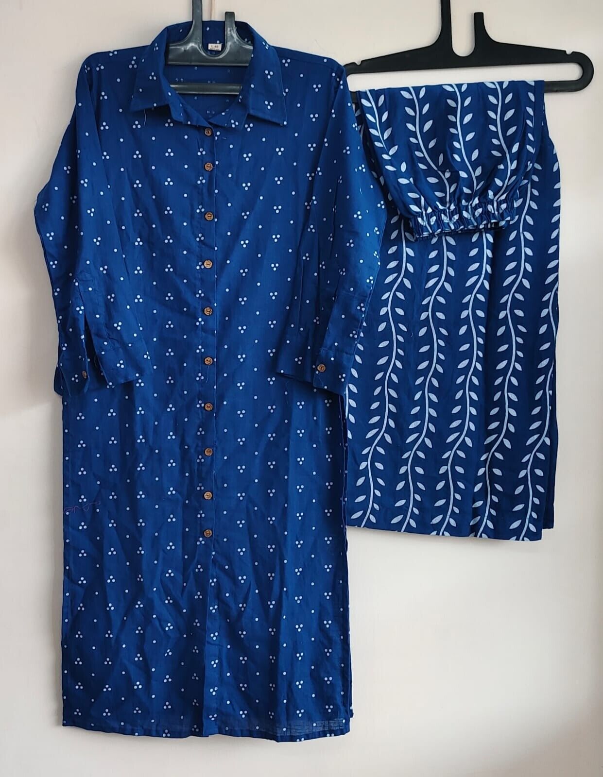 Cotton 2 Pcs  Women Designer Kurta Pant Set Indian Bollywood Party Wear Kurti