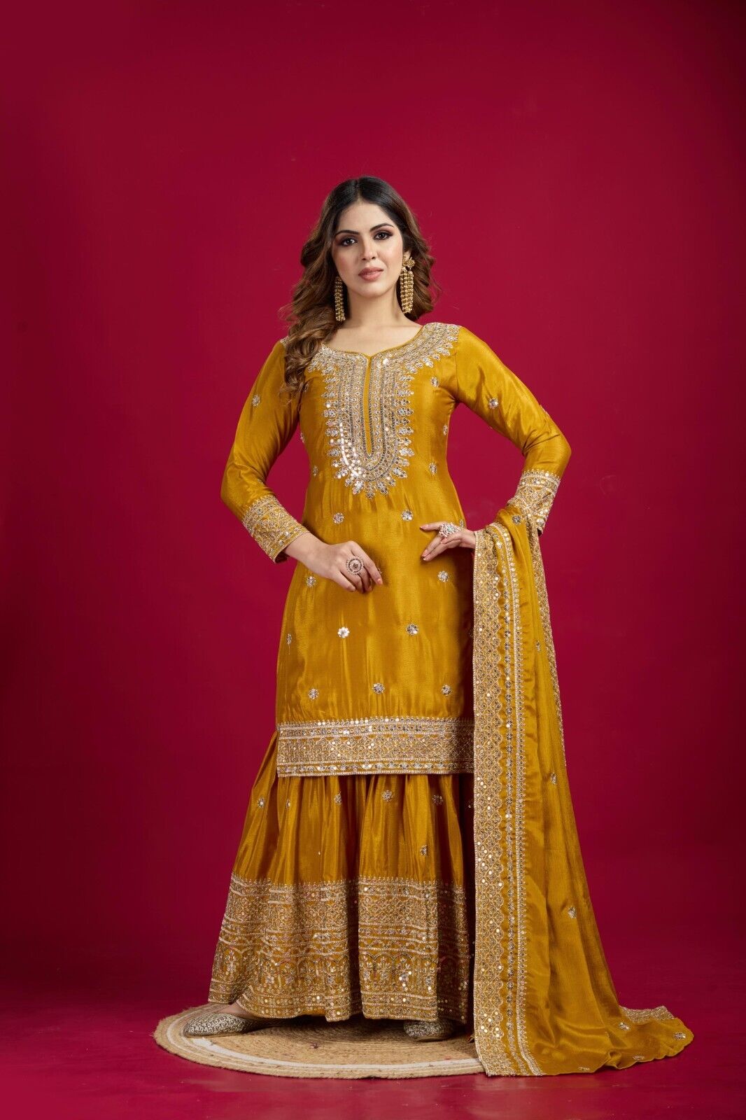 Bollywood Designer Indian ReadyMade Salwar Kameez Party Wear Suit with Sharara