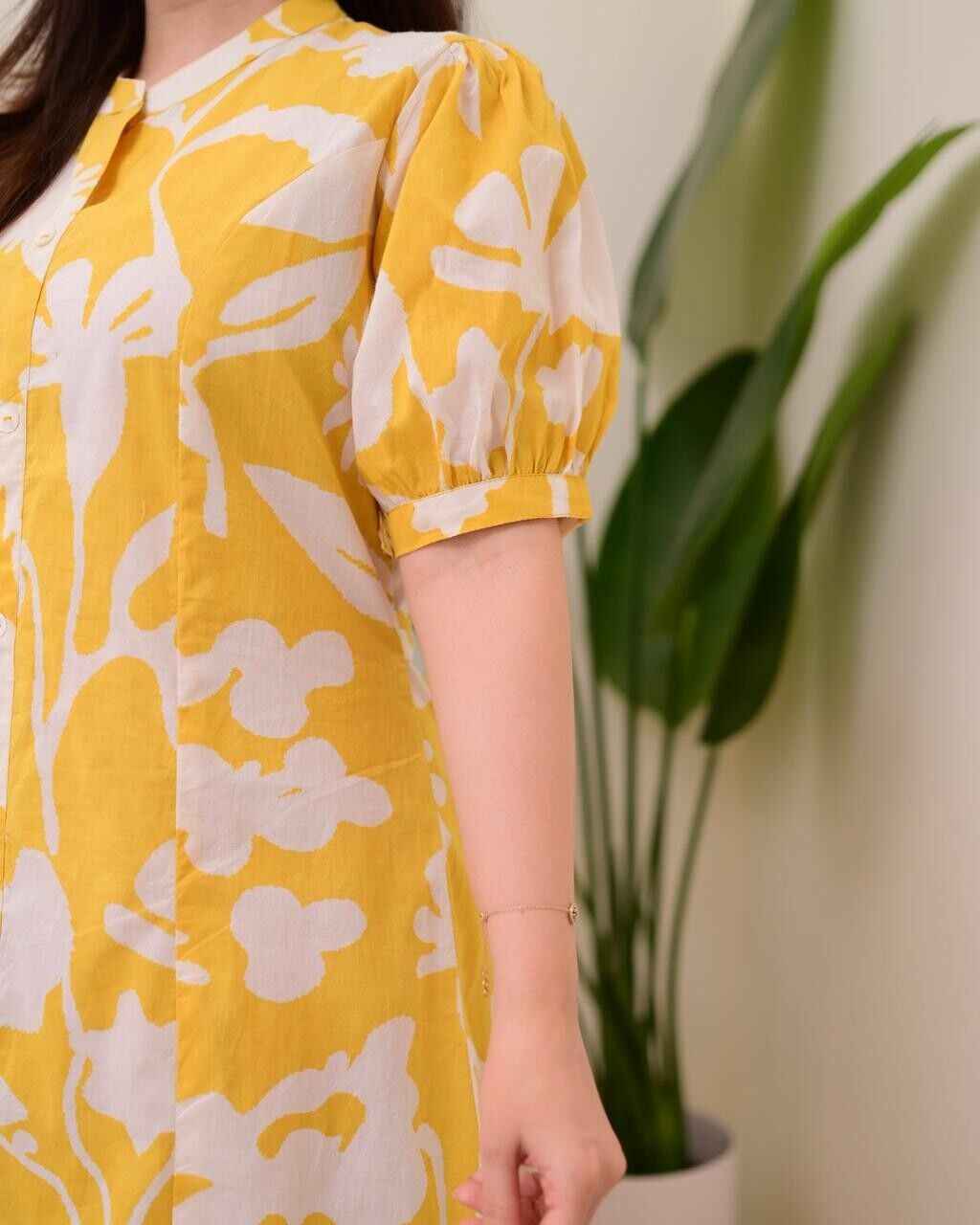 Yellow  Printed Outfit for Women Indian Paksitani Anarkali Gown