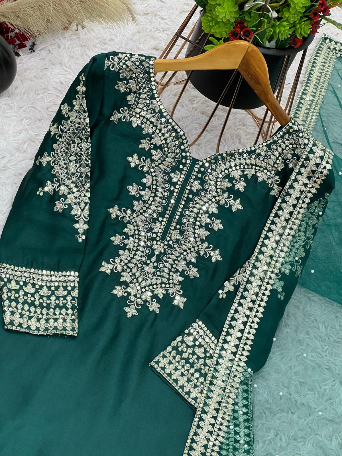 Bollywood Sharara Palazzo Kurta Plazzo Dupatta Set Designer Women Georgette