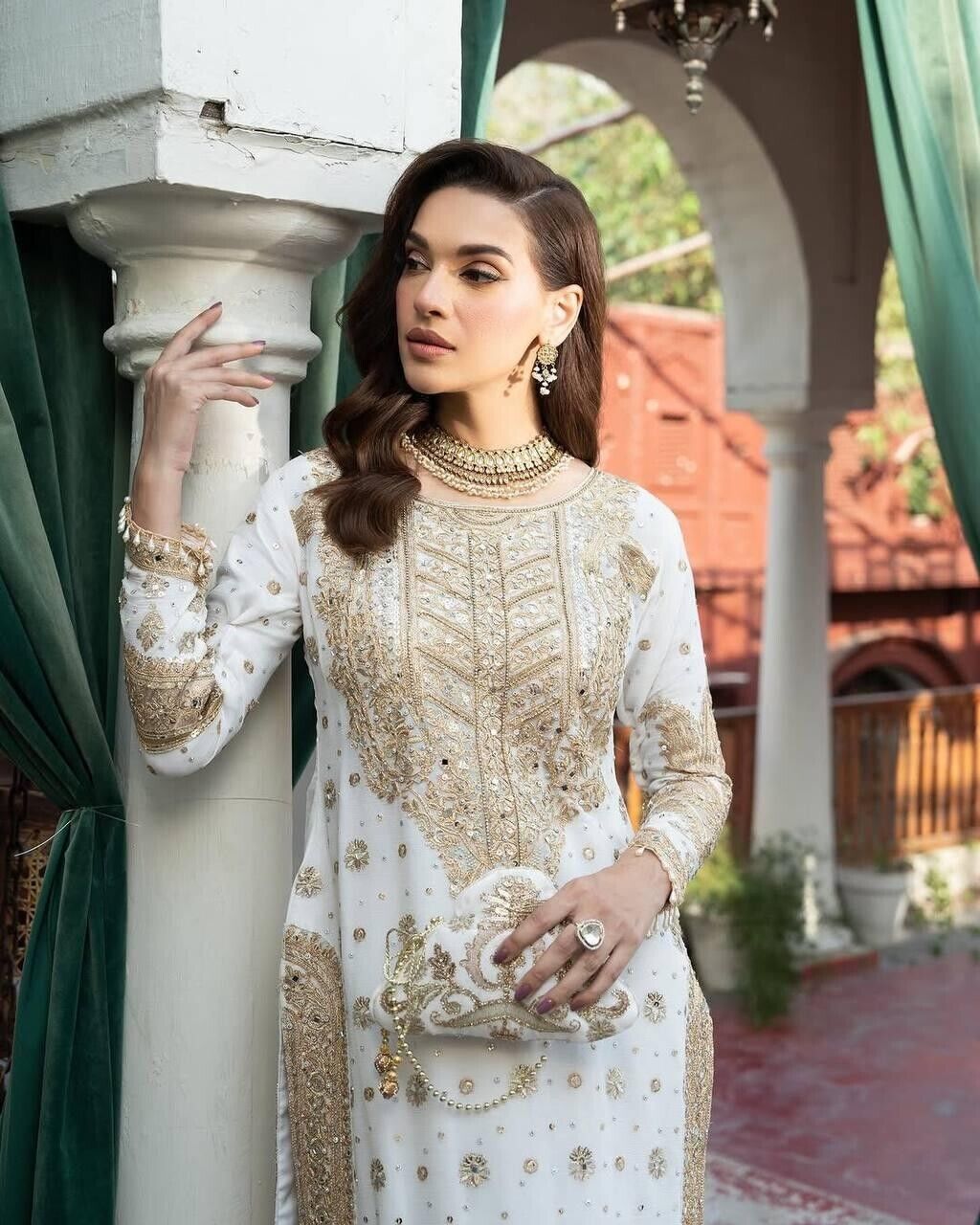 Salwar Kameez Pakistani Indian Wedding Partywear Dress with Dupatta Georgette