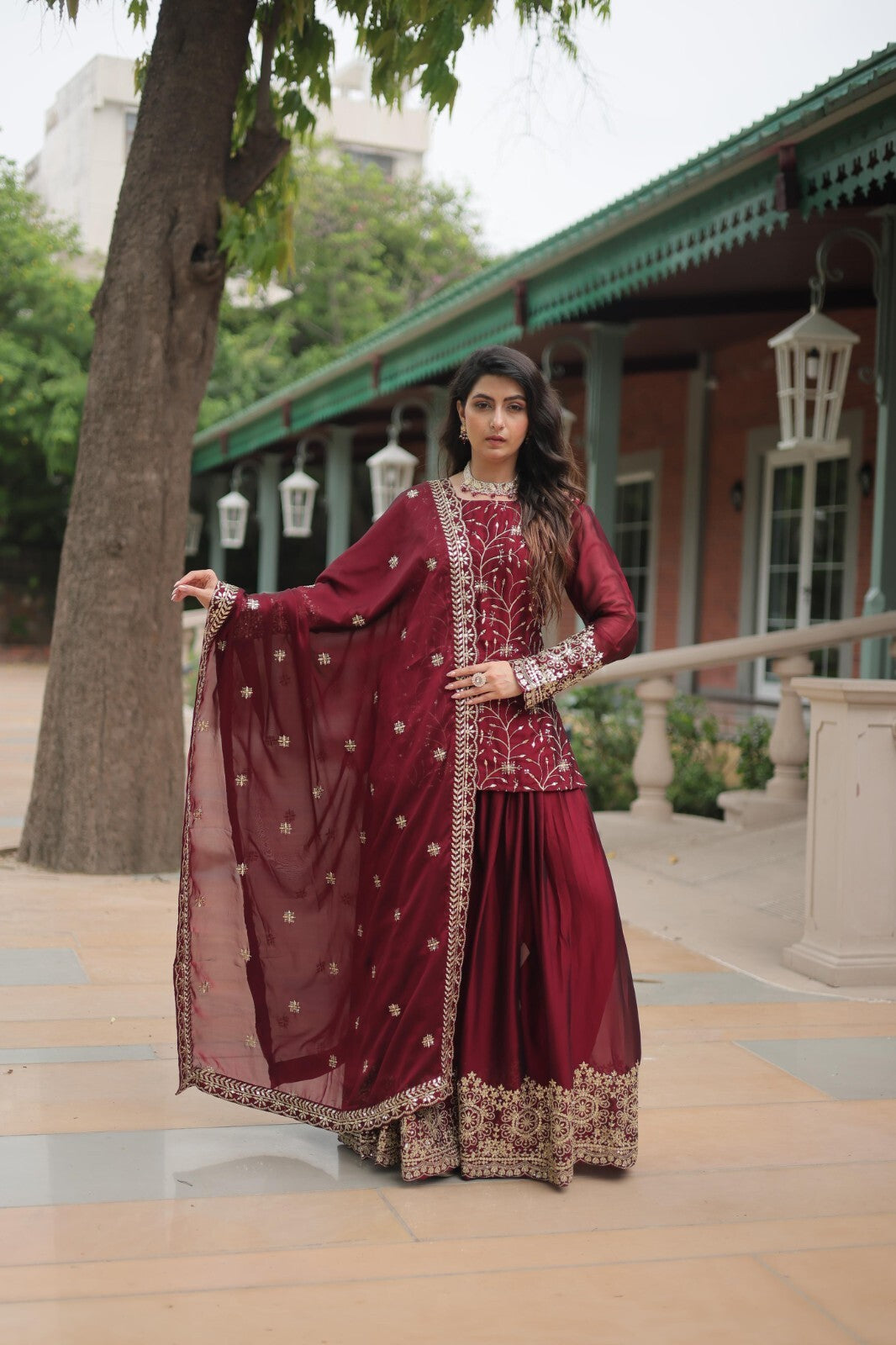 Salwar Kameez Pakistani Indian Wedding Party Dress Suit Sharara Plazzo Georgette
