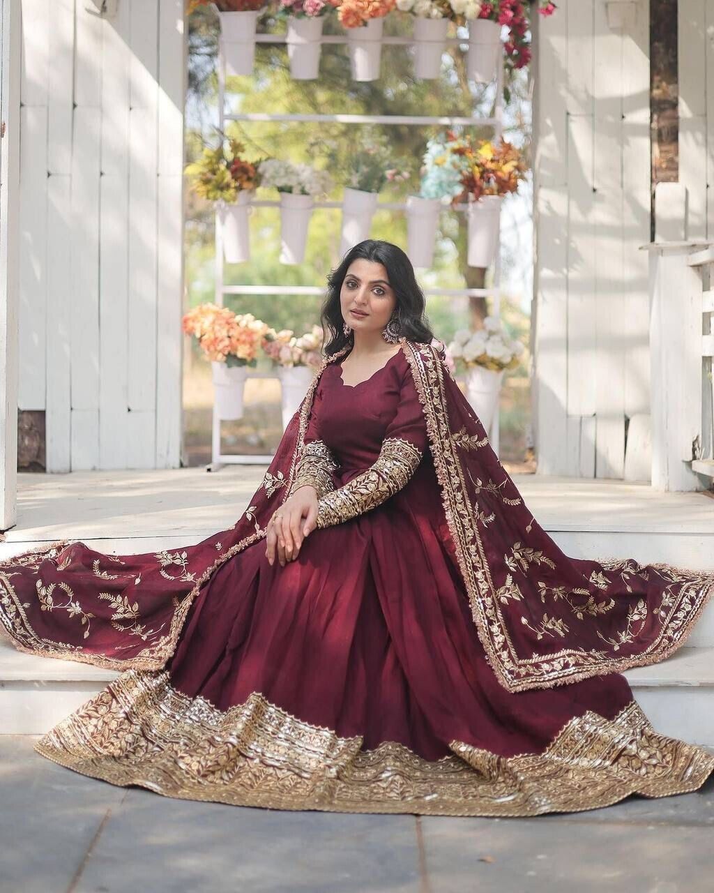 Bollywood Designer Indian Pakistani ReadyMade Anarkali Gown Georgette Wedding