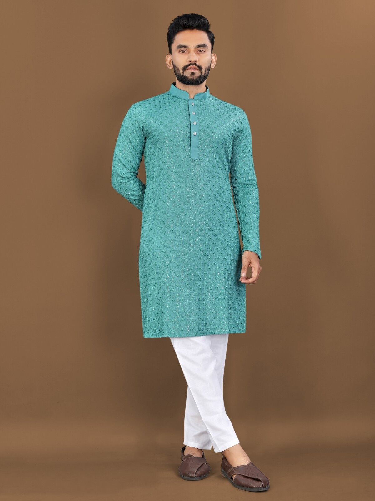 Indian Men's Designer Wedding Ethnic Wear Bollywood Eid Wear Kurta Payjama Dress