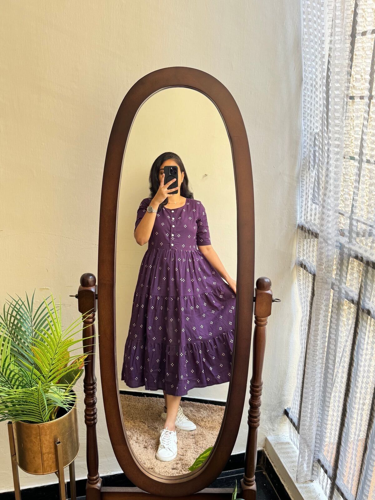 Cotton Readymade Indian women Anarkali Gown suit Ready to Wear Ikat women
