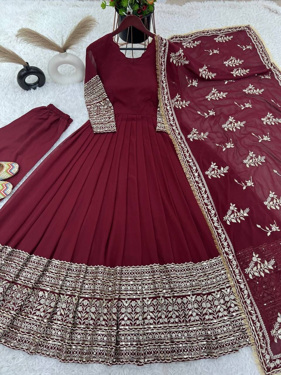 Bollywood Designer Indian Pakistani ReadyMade Anarkali Gown Georgette Wedding