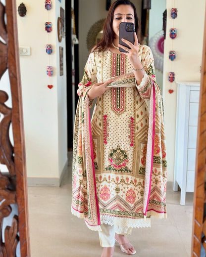 Indian Women Salwar kameez Straight Kurta Bollywood Top Tunic Printed Kurti