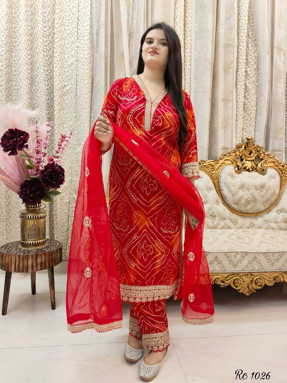 Indian Rayon Salwar Kameez – Bollywood Designer Kurti, Pant & Dupatta Set