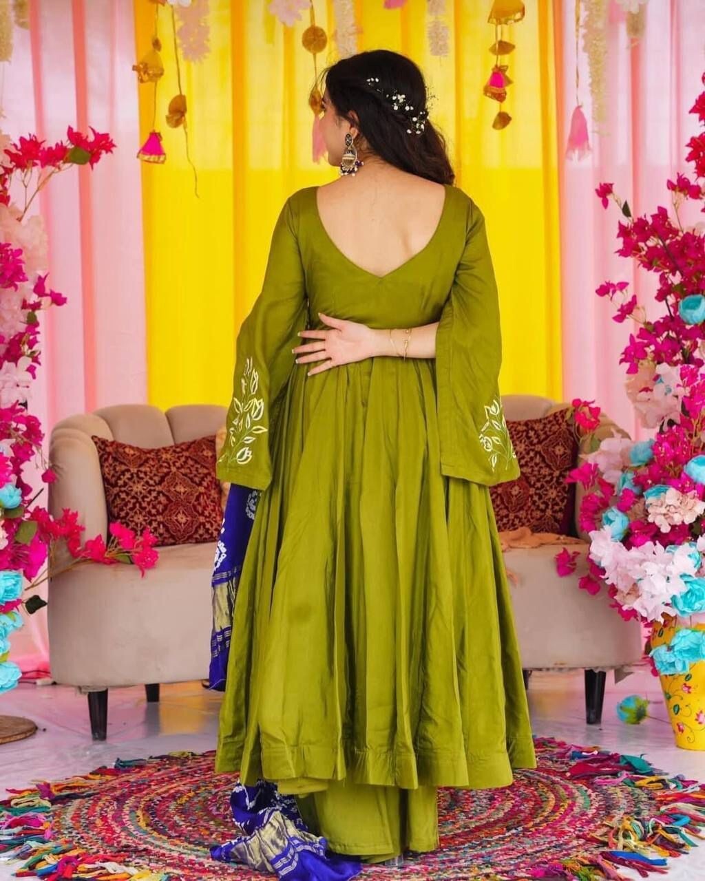 Bollywood Party Wear Anarkali Salwar Kameez Suit - Designer Flared Gown