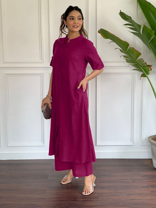 2 pcs Solid  Indian Salwar Kameez Readymade Suits Indian casual dress cotton