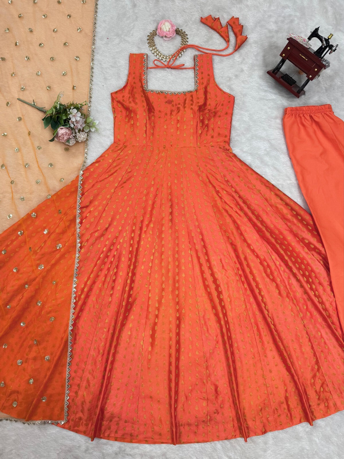 Anarkali Gown Pakistani Salwar Kameez Ready-made Suits Wedding Party Bollywood