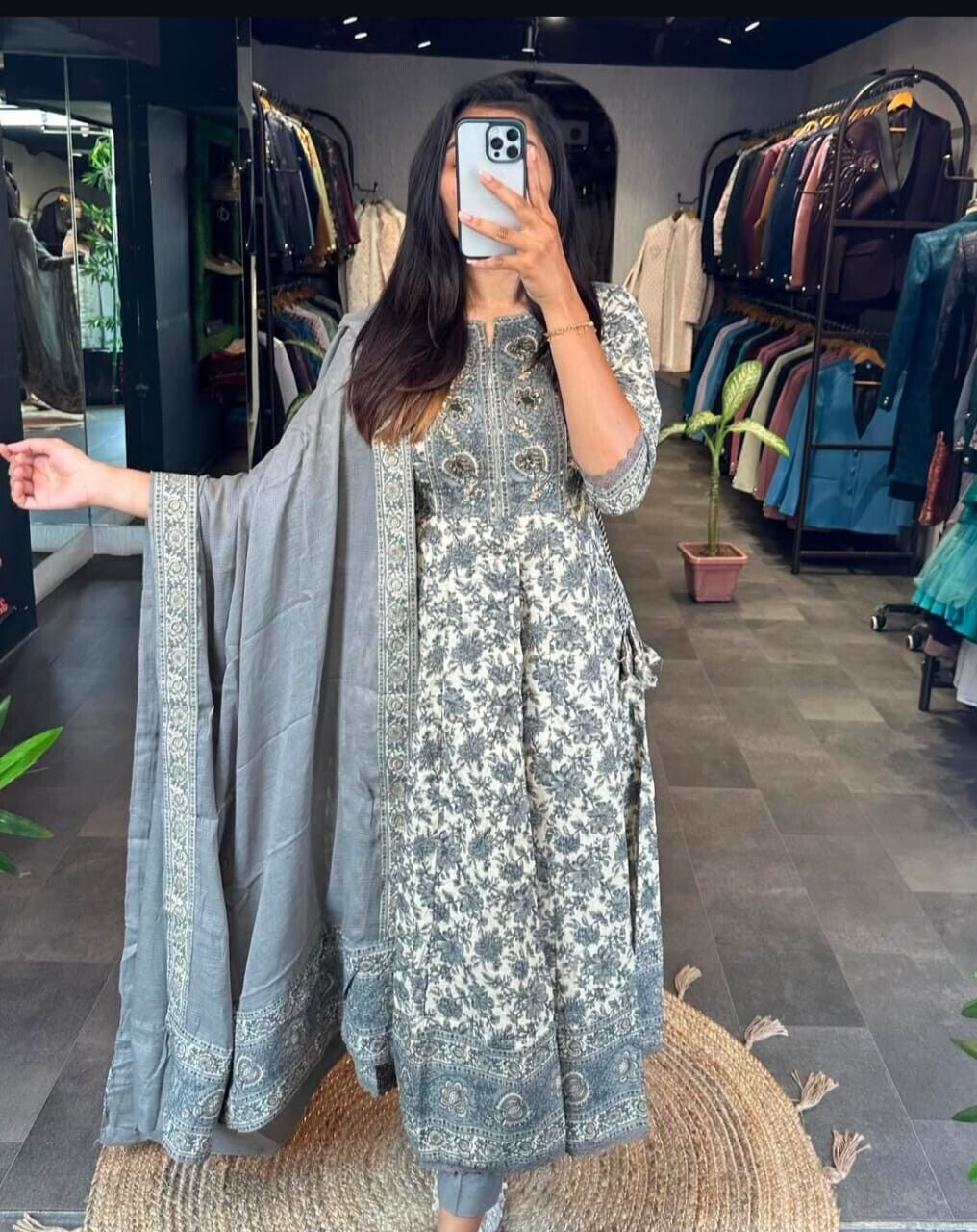 Women Designer Party Wear Kurti Set Indian Bollywood Anarkali Kurta Gown cotton