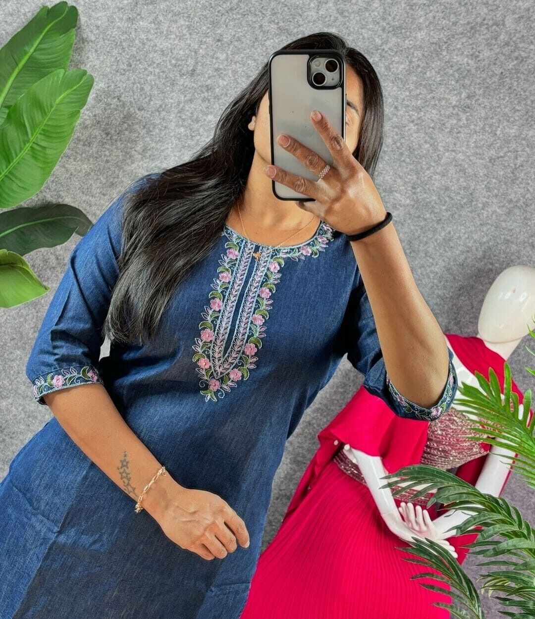 2 pcs Cotton Solid night Suit Kurti Set Women Ethnic Kurta Pant Set Dress