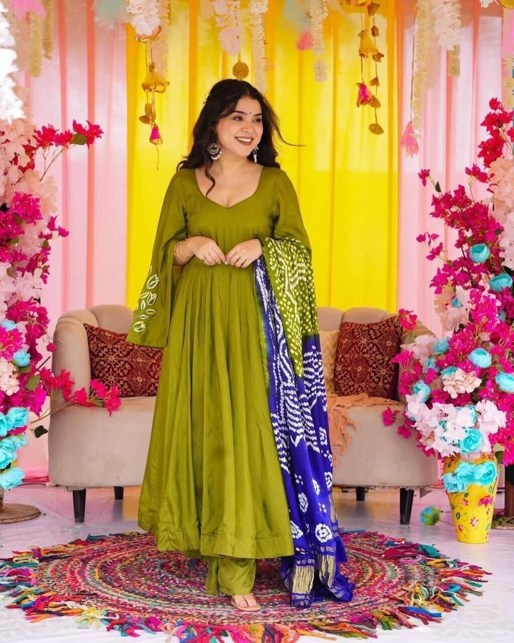 Bollywood Party Wear Anarkali Salwar Kameez Suit - Designer Flared Gown