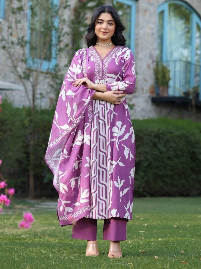 Beautiful Designer Salwar kameez  Kurta Women's Cotton Tunic Long Kurti Dress