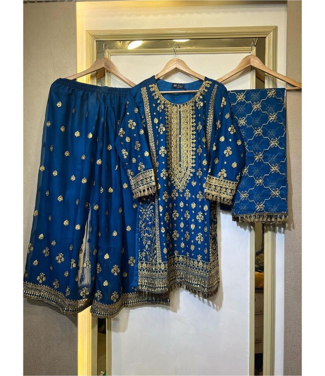 Georgette Salwar Kameez with Dupatta for Party Palazzo Kurti Set Sharara