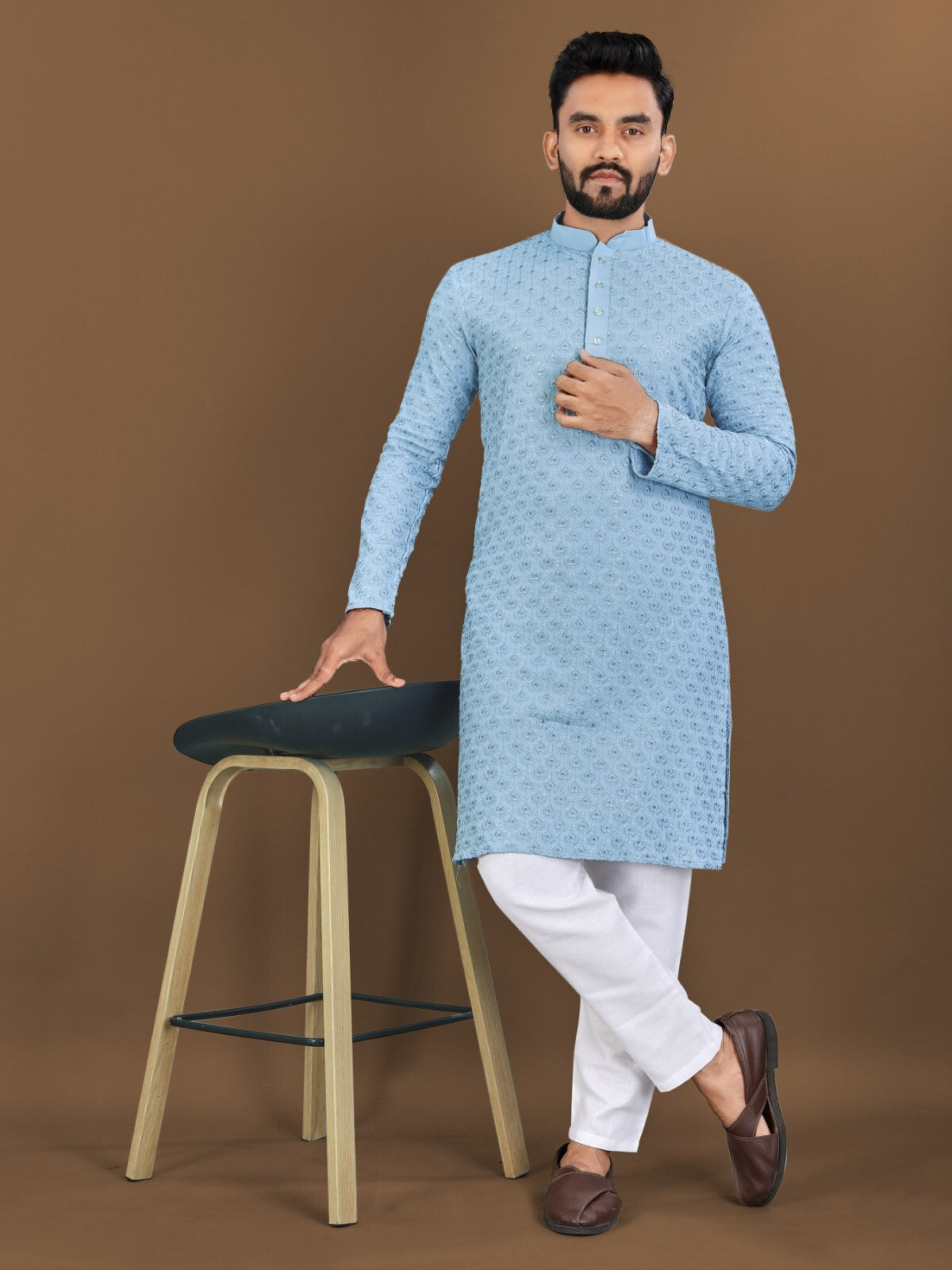 Indian Men's Designer Wedding Ethnic Wear Bollywood Eid Wear Kurta Payjama Dress
