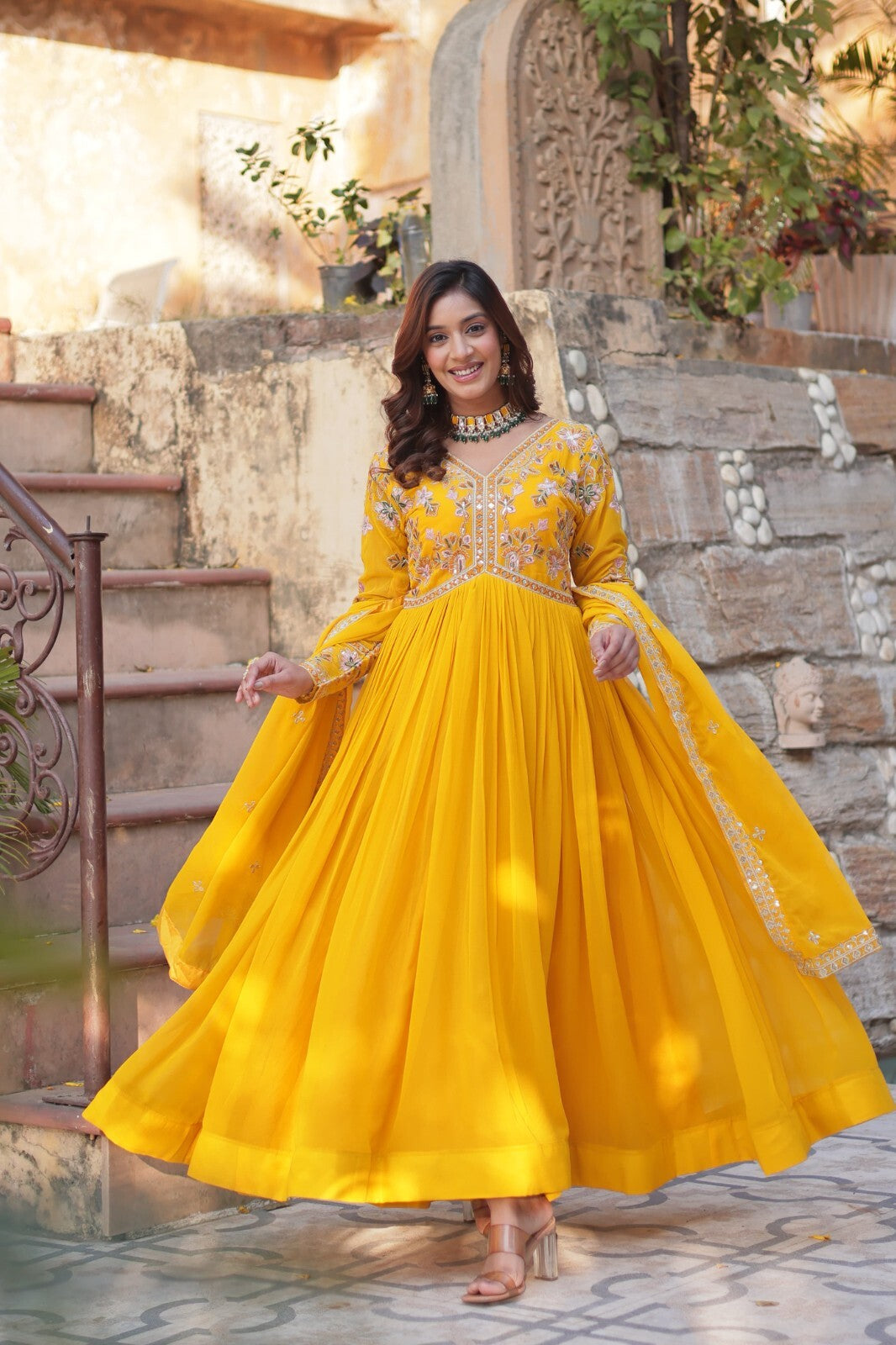 Anarkali Gown Red Pakistani Dress Suit Wear Indian Bollywood Long full length