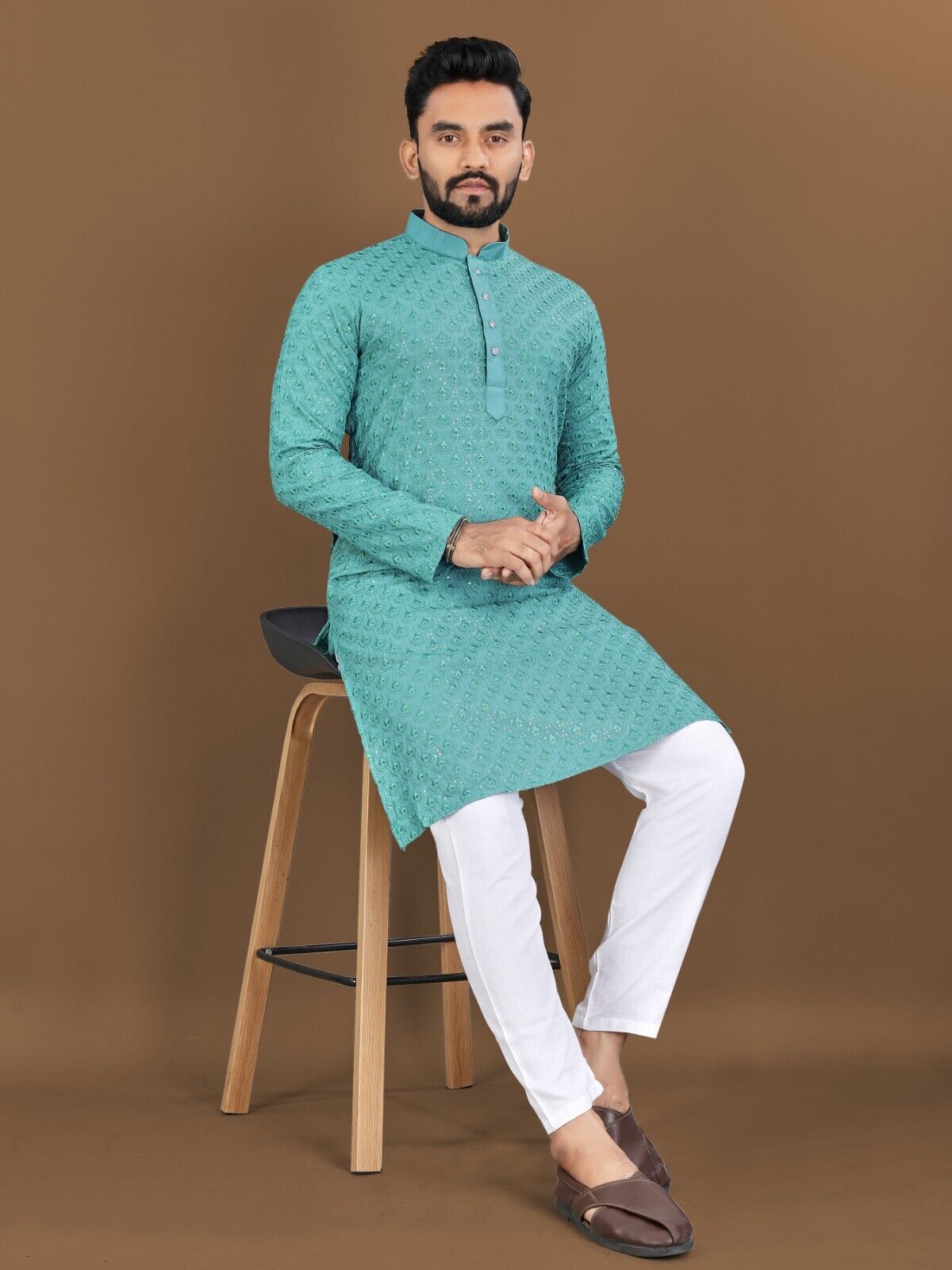 Indian Men's Designer Wedding Ethnic Wear Bollywood Eid Wear Kurta Payjama Dress