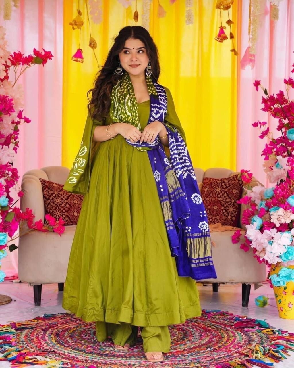 Bollywood Party Wear Anarkali Salwar Kameez Suit - Designer Flared Gown