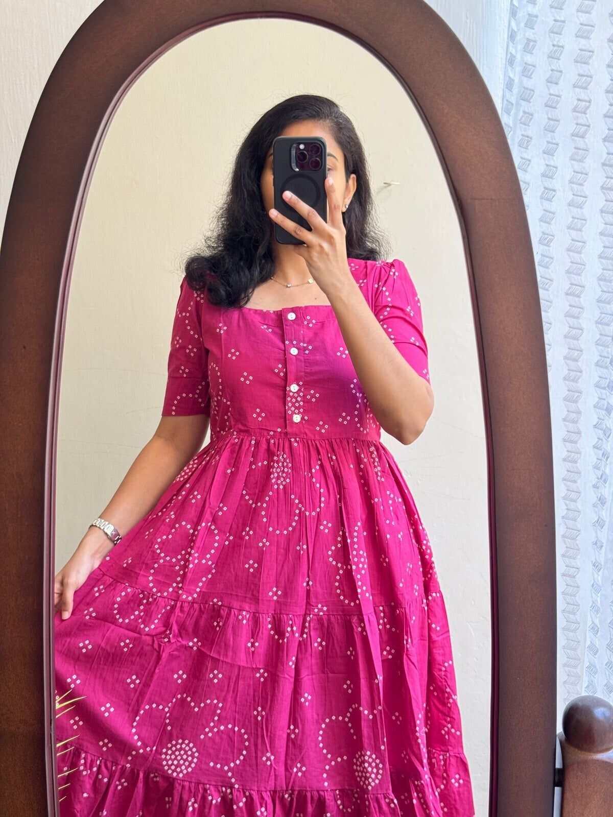 Cotton Readymade Indian women Anarkali Gown suit Ready to Wear Ikat women