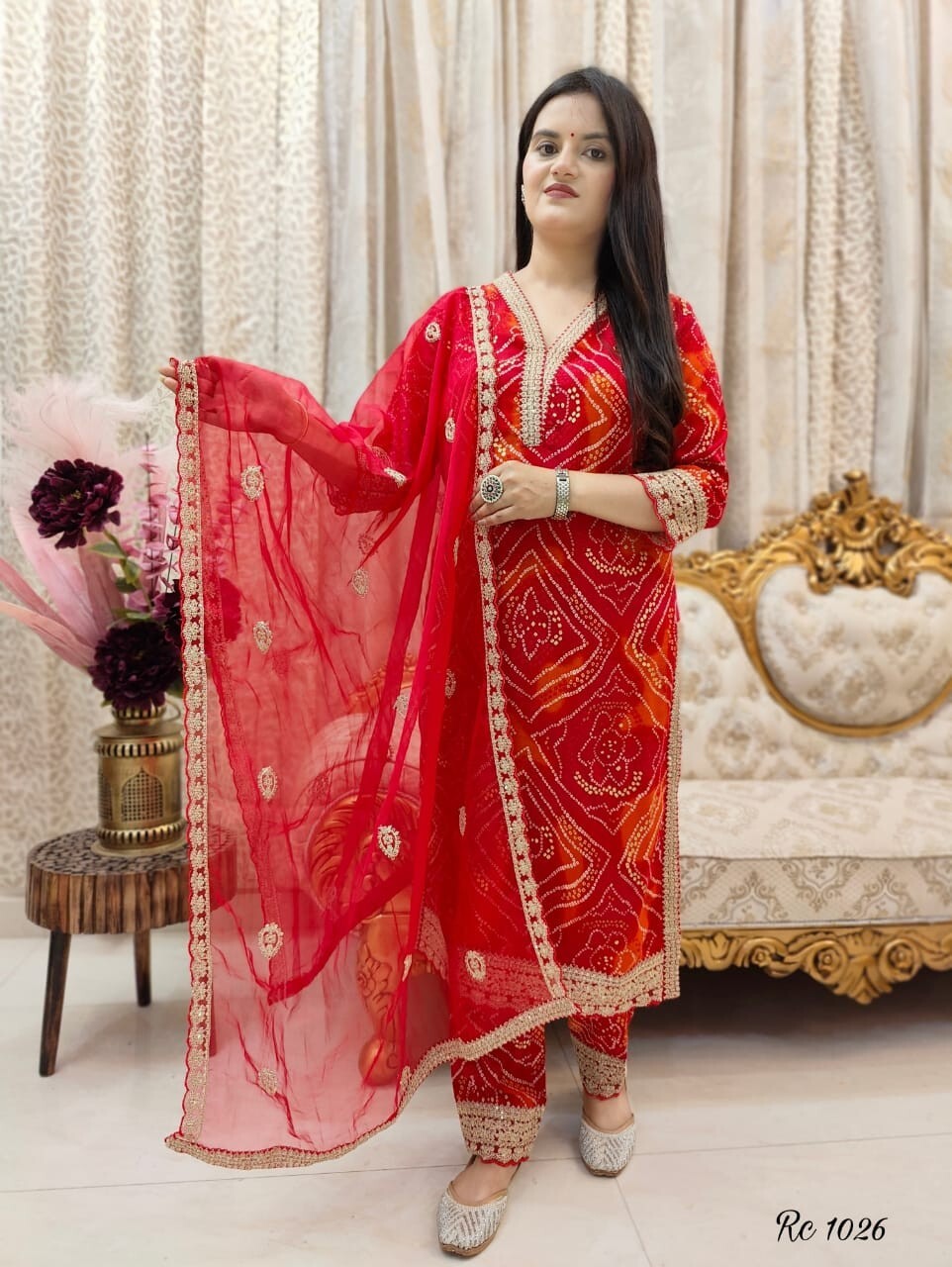 Indian Rayon Salwar Kameez – Bollywood Designer Kurti, Pant & Dupatta Set