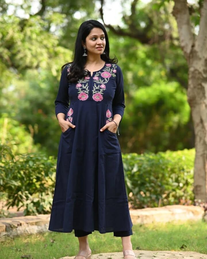 2 Pcs Bollywood Pakistani Cotton Pant Set Designer Women Salwar Kameez Kurti