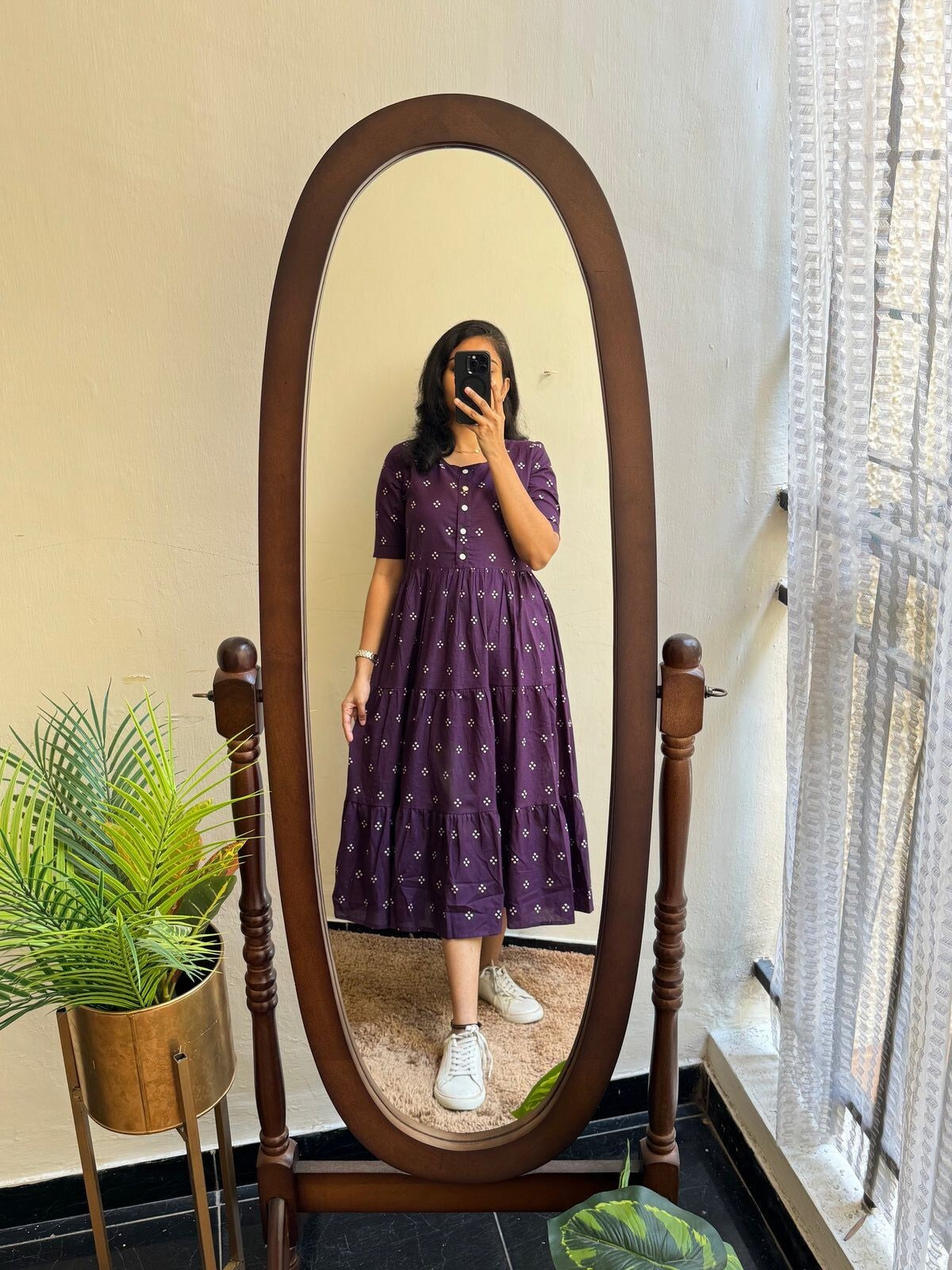Cotton Readymade Indian women Anarkali Gown suit Ready to Wear Ikat women
