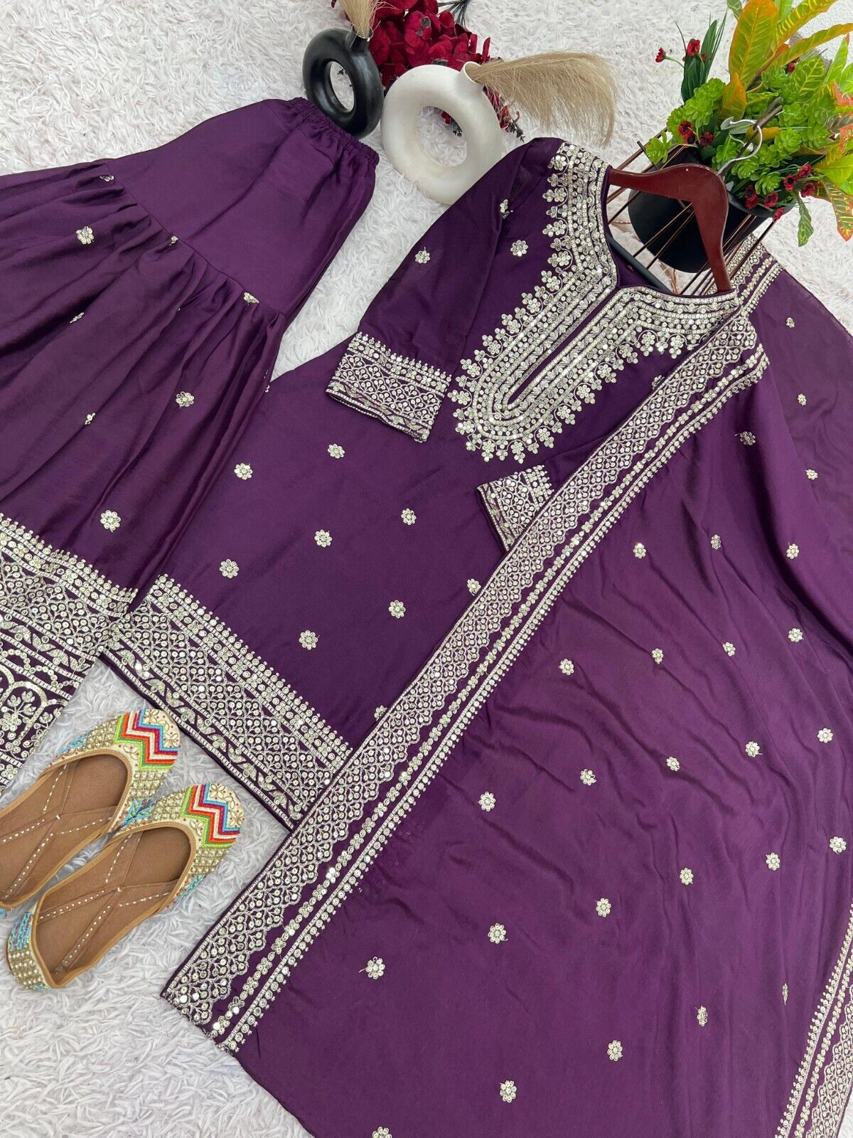 Bollywood Designer Indian ReadyMade Salwar Kameez Party Wear Suit with Sharara
