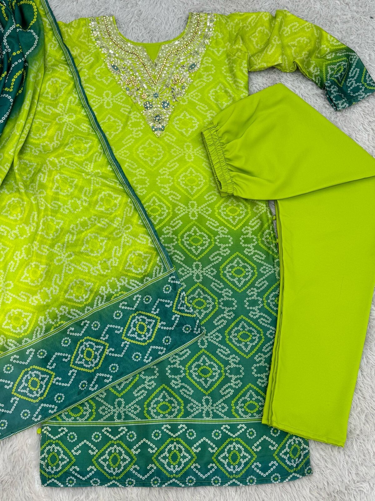 Chinon Silk Wedding Straight Salwar Kameez Indian Pakistani Designer Suit Dress