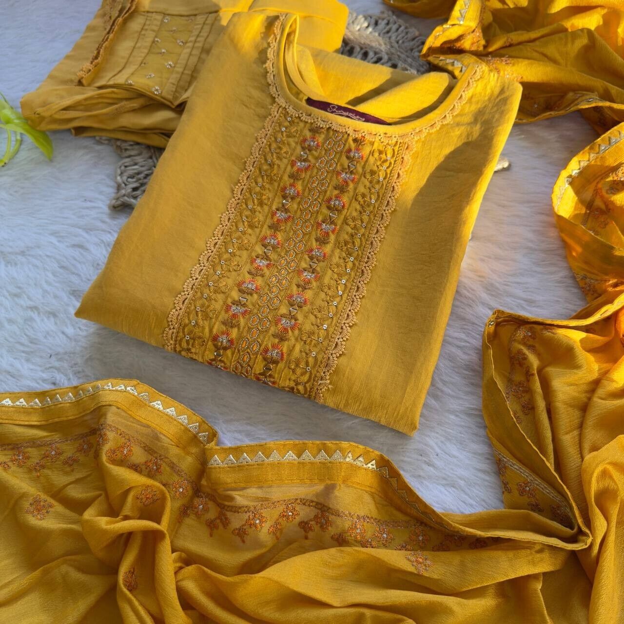 Bollywood/Indian/Pakistani Ethnic Party Wear Roman Silk Dress Salwar Kameez Set