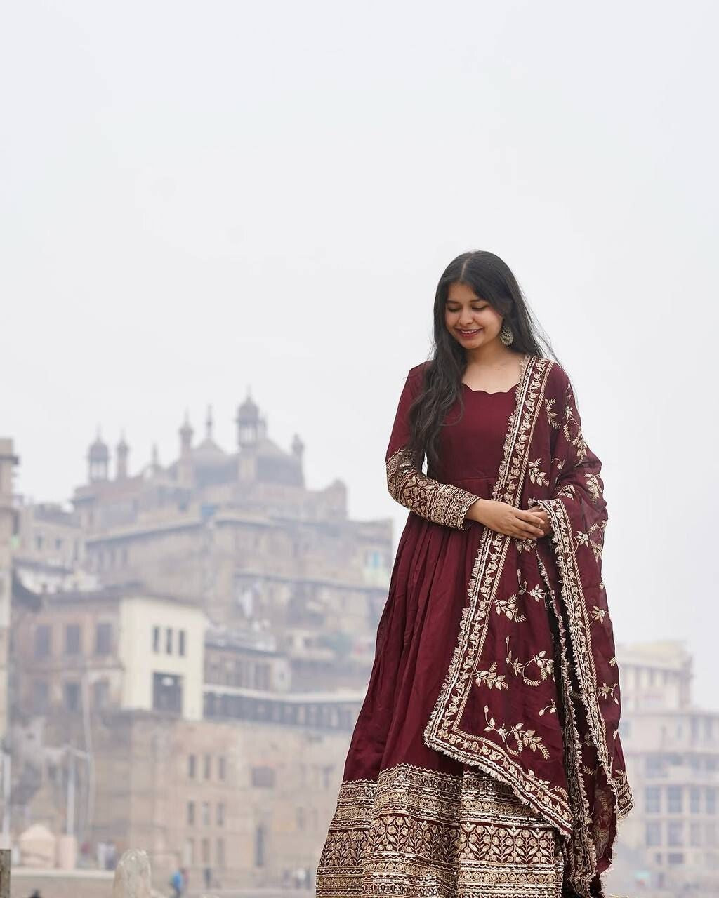 Bollywood Designer Indian Pakistani ReadyMade Anarkali Gown Georgette Wedding