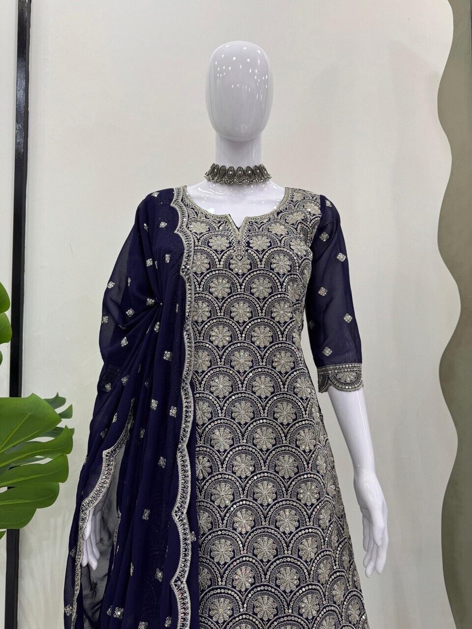 Indian Traditional Stylish Georgette Kurti & Palazzo Set for Women Sharara set